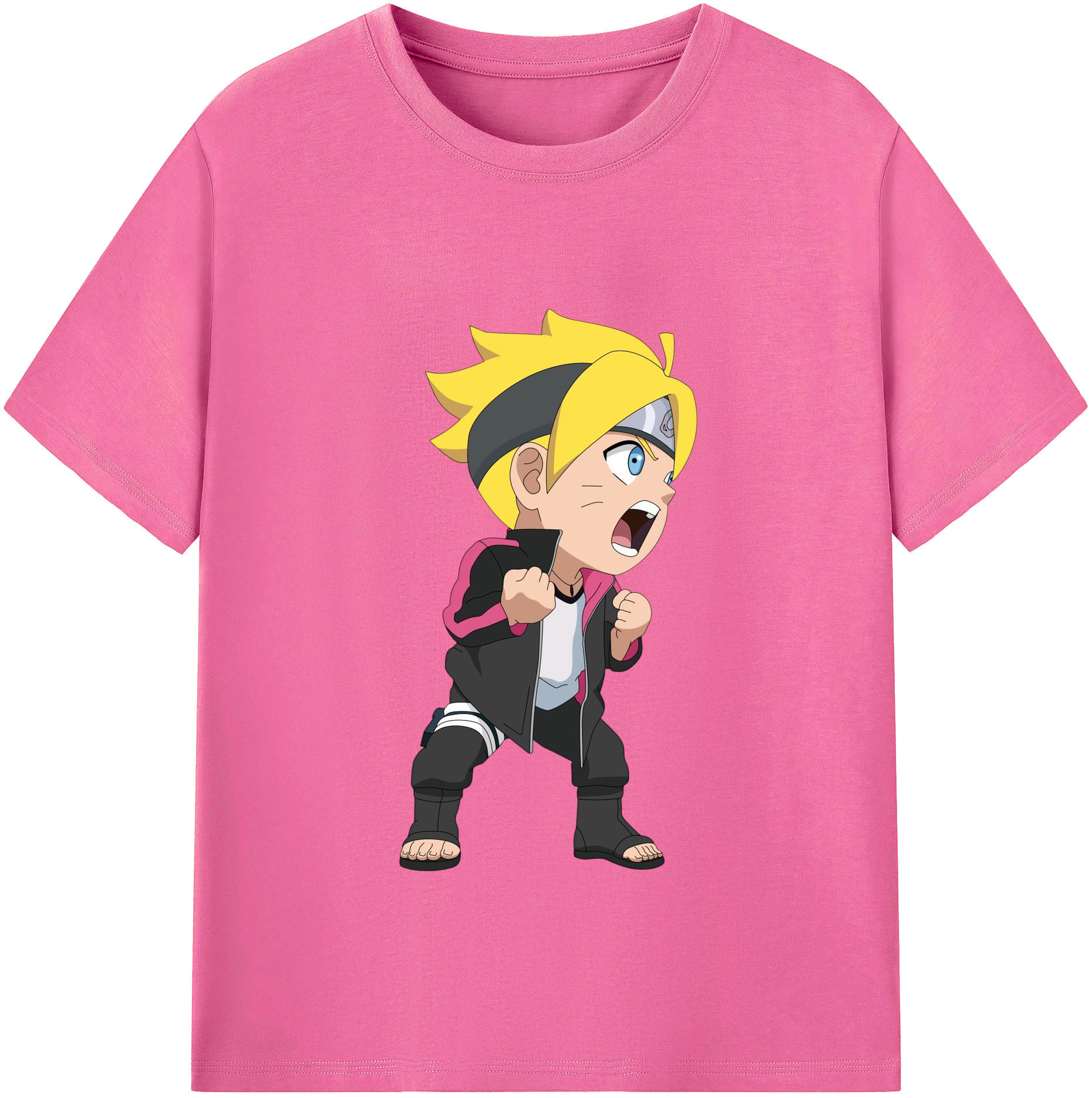 （画像用） NARUTO -ナルト- うずまき ボルト Uzumaki Boruto レディースカジュアルプリントTシャツ（綿100％）
